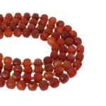 Kırmızı Akik Dizi Doğal Taş Küp 8x8 MM