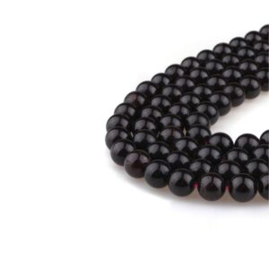 Lal Garnet Doğaltaş Dizi Küre Kesim  10 mm  38 Adet  40 cm  A+ Kalite