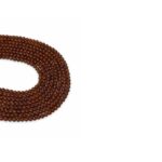 Lal Garnet (Lal Taşı) Doğaltaş Dizi Küre Kesim  4 mm  100 Adet  40 cm