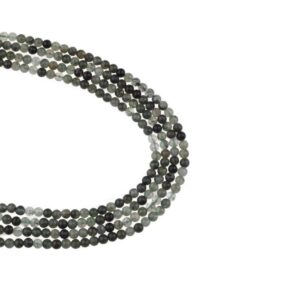 Rutil Yeşil Kuvars Doğaltaş Dizi Küre Kesim  4 mm  90 Adet  40 cm