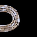 Sedef Taşı Dizi Silindir Kesim  5x10 mm  38 Adet  40 cm  A+ Kalite