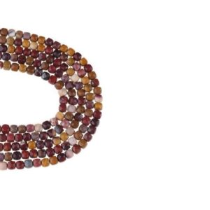 Monkay Jasper Dizi Küp Faset Kesim  5x5 mm  70 Adet  40 cm  A+ Kalite