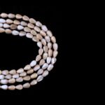 Sedef Taşı Dizi Damla Kesim  5x8 mm  48 Adet  40 cm