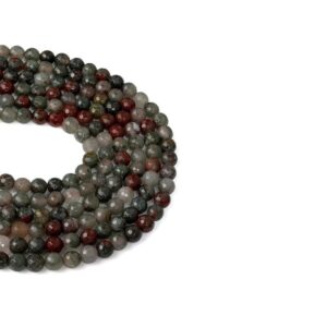 Kan Taşı Dizi Faset Kesim  6 mm  61 Adet  40 cm