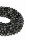 Lepidolit Dizi Yeşilimsi Küre Kesim  8 mm  47 Adet  38 cm  A+ Kalite