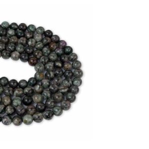 Lepidolit Dizi Yeşilimsi Küre Kesim  8 mm  47 Adet  38 cm  A+ Kalite