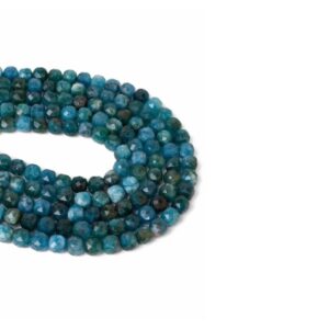 Apatit Dizi Küp Faset Kesim  8x8 mm  52 Adet  40 cm  A+ Kalite