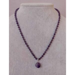 Ametist Doğaltaş Kolye Erkek Kadın Günlük Ömürlük Kullanım Size