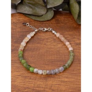 Aslan Burcu Küp Kesim Doğaltaş Bileklik 4.5mm 925 Ayar Gümüş 18+2cm