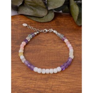 Balık Burcu Doğaltaş Bileklik 4.5mm Gümüş 18+2cm