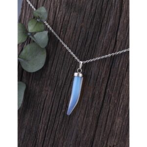 Cam Uçlu Yetişkin Kolye 3-4cm Kolye Ucu  50cm Zincir  Modern & Zarif Tasarım