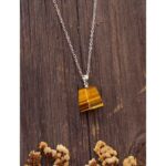 Kaplangözü Doğaltaş Kadın Kolyesi 1,1-1,5cm Taşlar  50cm Zincir  Güç & Koruma Taşı