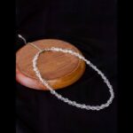 Kristal Kuvars Doğaltaş Kadın Kolyesi Şekilsiz 6×8 mm  40 cm + 8 cm Uzatma