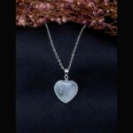 Kristal Kuvars Doğaltaş Kolye 16 × 16 mm Kolye Ucu  50 cm Zincir