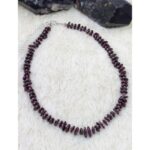 Lal (Granat) Doğaltaş Kolye Şekilsiz 8–10 mm Taşlar  42 cm + 8 cm Uzatma  85 Taşlı Özel Tasarım