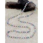 Morganit Doğaltaş Kolye 6 mm  74 cm  93–96 Taş