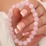 Pembe Kuvars Doğaltaş Bileklik 8 mm  20 cm