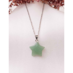 Yıldız Aventurin Doğaltaş Kolye 1,4×1×0,6 cm  50 cm  Hanımefendilere Özel Tasarım 💚
