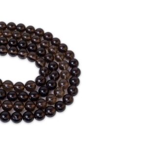 Dumanlı Kuvars Doğaltaş Dizi Küre Kesim  10 mm  40 Adet  40 cm  A + Kalite