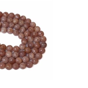 Güneş Taşı Doğaltaş Dizi Faset Kesim  10 mm  39 Adet  40 cm  A+ Kalite