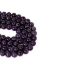 Ametist Doğaltaş Dizi Küre Kesim  12 mm  34 Adet  40 cm  A Kalite