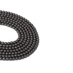 Hematit Doğaltaş Dizi Küre Kesim  4 mm  40 cm