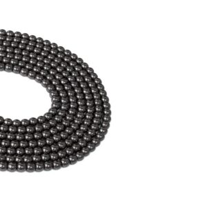 Hematit Doğaltaş Dizi Küre Kesim  4 mm  40 cm