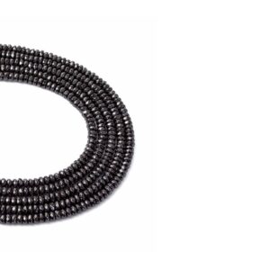 Hematit Doğaltaş Dizi Faset Rondela Kesim  4x1 mm  180 Adet  40 cm