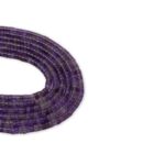 Ametist Doğaltaş Dizi Silindir Kesim  4x2 mm  145 Adet  40 cm  A Kalite