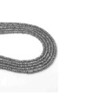 Hematit Doğaltaş Dizi Gümüş Renkli Rondela Kesim  4x2 mm  140 Adet  40 cm