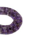 Ametist Doğaltaş Dizi Küp Kesim  4x4 mm  80 Adet  40 cm