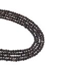 Obsidyen Dizi Küp Faset Kesim  4x4 mm  80 Adet  40 cm  A Kalite