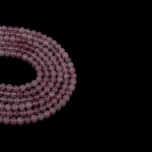 Çilek Kuvars Dizi Küre Kesim  6 mm  67 Adet  40 cm