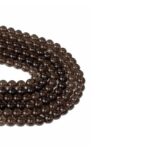 Dumanlı Kuvars Dizi Küre Kesim  6 mm  58-60 Adet  40 cm  A+ Kalite