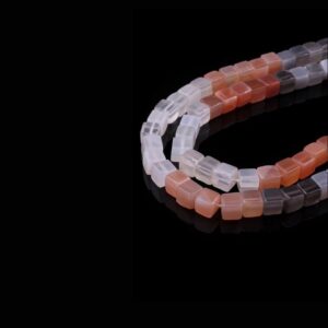 Güneş Taşı Dizi Küp Kesim  6x6 mm  68 Adet  40 cm  AAA Kalite