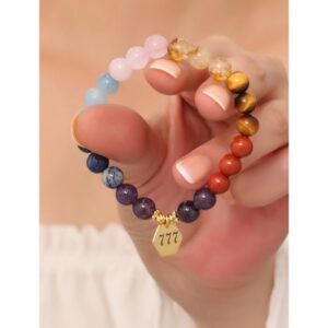 Doğal Taş Çakra Bileklik 8 mm 20 cm