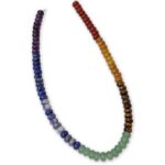 Çakra Taşı Dizi Oval/Yassı Kesim  8x4 mm  88 Adet  40 cm