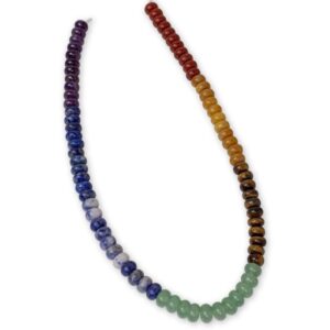 Çakra Taşı Dizi Oval/Yassı Kesim  8x4 mm  88 Adet  40 cm