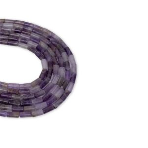 Ametist Dizi Silindir Kesim  9x4 mm  43 Adet  40 cm  A Kalite