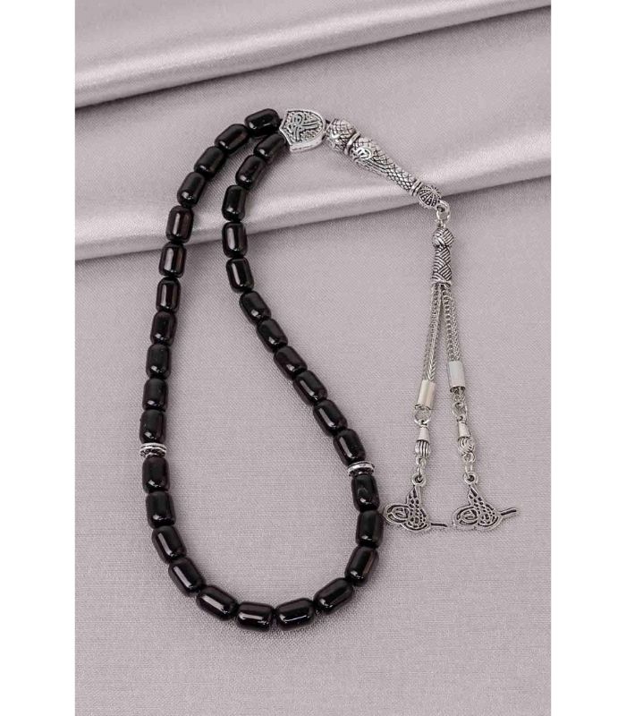 33lu tesbih siyah turmalin