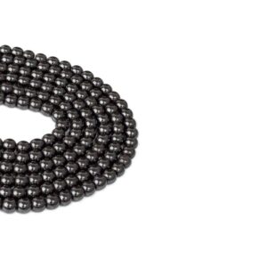 Hematit Dizi Küre Kesim  6 mm  60 Adet  40 cm  A Kalite