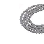 Hematit Kalp Dizi  6x1 mm  65 Adet  40 cm  A+ Kalite