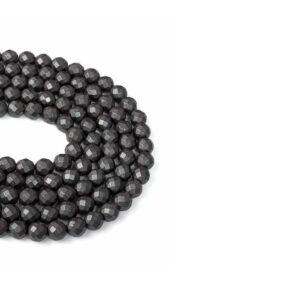 Hematit Dizi Mat Faset Kesim  8 mm  48 Adet  40 cm