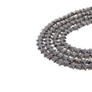 Hematit Dizi Yıldız Kesim  8x1 mm  48 Adet  40 cm  A Kalite