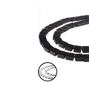 Hematit Dizi Kanallı Renkli Kesim  8x8 mm  35 Adet  40 cm