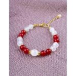 Akik ve Selenit Taşı Doğal Taş Bileklik 22cm 8mm & 10mm