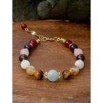Doğal Taş Bileklik – Akuamarin, Kaplan Gözü, Sitrin, Ay Taşı, Dumanlı Kuvars, Pembe Kuvars, Ametist, Akik 8mm 19+3cm