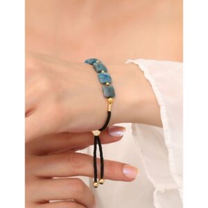 Apatit Doğaltaş Yassı Küp Bileklik 8x5mm