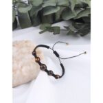 Kaplangözü Doğaltaş Bileklik 6mm & 8mm Küre Kesim  Makrome Örgü Tasarım  Ayarlanabilir 15-20 cm