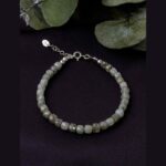 Labradorit Doğaltaş Bileklik Küp Faset Kesim 4×4 mm  19 cm + 3 cm Uzatma  925 Ayar Gümüş Aparatlı